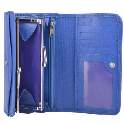 Portfel damski skórzany KEMER P17 Niebieski - min. zamówienie 20 / 50 / 100 szt.