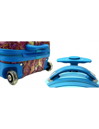 Zestaw walizka i plecak KEMER RGL MOTYLEK Różowe