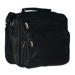 Torba skórzana KEMER T002 Czarna - min. zamówienie 20 / 50 / 100 szt.