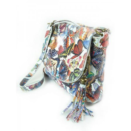 LISTONOSZKA  A5  VERA PELLE  SKÓRZANA TOREBKA CHLEBAK MOTYLE  VP1017M