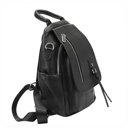 Plecak Męski KEMER P01 C005 Skóra Naturalna Czarny