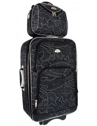 Zestaw walizek 3 walizek + Kuferek PELLUCCI RGL 773 Czarno zielony