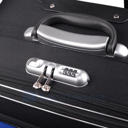 Duża walizka PELLUCCI RGL 773 L Czarno Niebieska