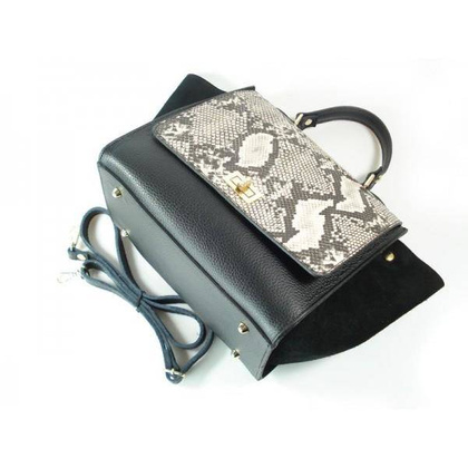 TOREBKA KUFEREK SKÓRZANY  VERA PELLE  PYTON  CEL99NP