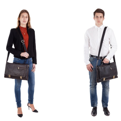 ELEGANCKA TORBA SKÓRZANA KEMER VOOC EP9 BRĄZOWA