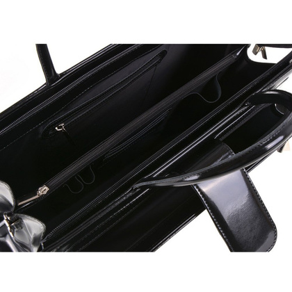 Teczka damska skórzana KEMER B 864/DWL Czarna