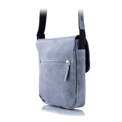 Szara listonoszka ze skóry naturalnej BRØDRENE BL07 - min. zamówienie 20 / 50 / 100 szt.