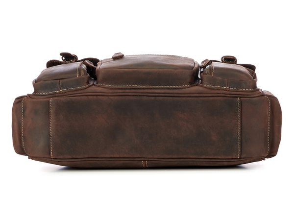 Torba skórzana na laptop 15,6" KEMER VOOC XC1 Czekoladowy brąz