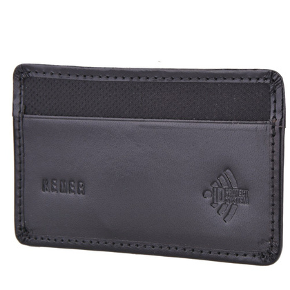 Etui na karty / wizytówki skórzane KEMER 309W-ID Czarne - min. zamówienie 20 / 50 / 100 szt.