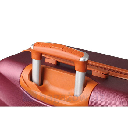 Mała kabinowa walizka KEMER RGL EXCLUSIVE 6881 SS Bordowo brązowa
