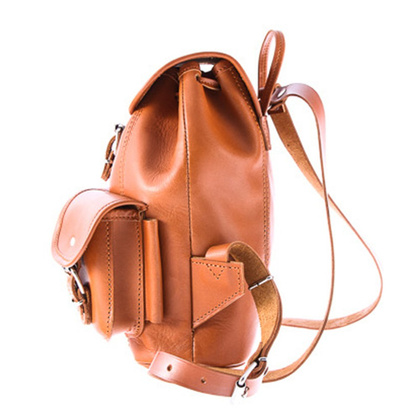 Mały plecak skórzany KEMER VOOC Vintage P2 Czarny