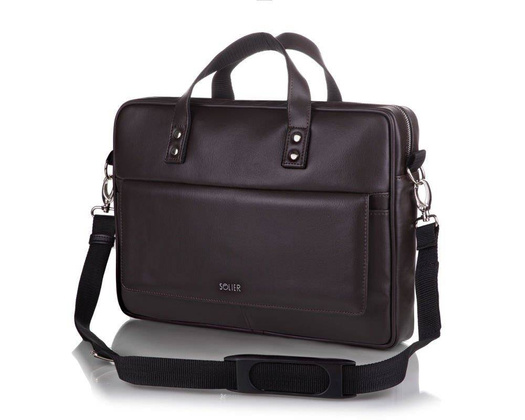 TORBA MĘSKA NA RAMIĘ SOLIER S32 WESTPORT CIEMNY BRĄZ - min. zamówienie 20 / 50 / 100 szt.