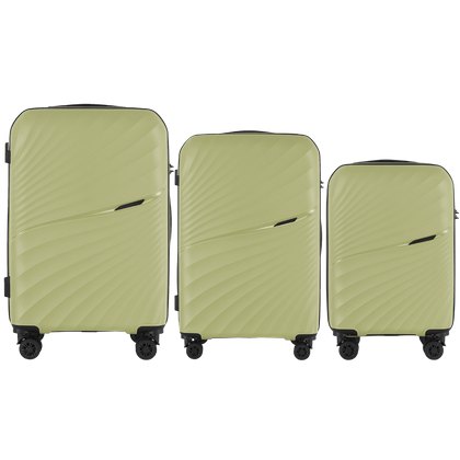 Zestaw 3 walizek WINGS HPE01-3 Olive Green