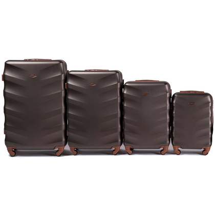 Zestaw 4 walizek WINGS 402 Brązowe