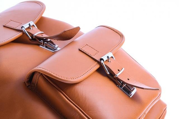 Duży plecak skórzany KEMER VOOC Vintage P38 koniak