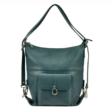 Skórzana torebka shopperka, worek, mieści a4 