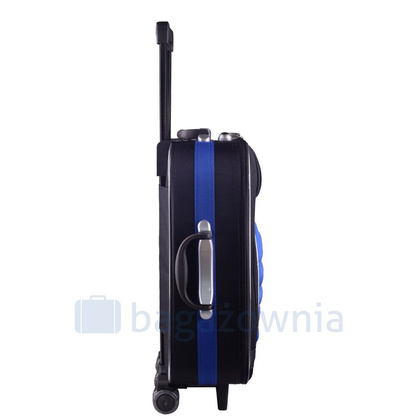 Mała kabinowa walizka PELLUCCI RGL 801 S Czarno Niebieska