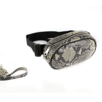 T-01 Nerko-torebka-print wężowy szary KEMER