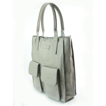 WOREK VERA PELLE KIESZENIE WŁOSKA SKÓRA POJEMNA XXL A4  SZARY  BY44G2