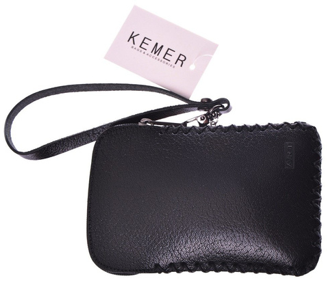 Portfel damski skórzany KEMER 47019 Czarny
