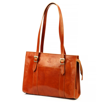 Klasyczna damska torebka, skóra naturalna, 54