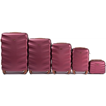 Zestaw 5 walizek WINGS 402 Bordowe