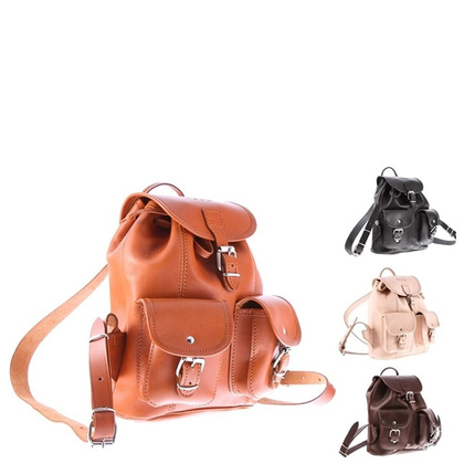 Mały plecak skórzany KEMER VOOC Vintage P2 Czarny