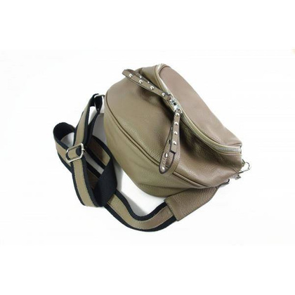 Listonoszka ,chlebak ,nerka Vera Pelle  szeroki pasek ,pojemna A5 Ciemny Beż  VP591TT2