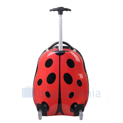 Walizka dziecięca KEMER BIEDRONKA Czerwono Czarna min. zamówienie 20 / 50 / 100 szt.
