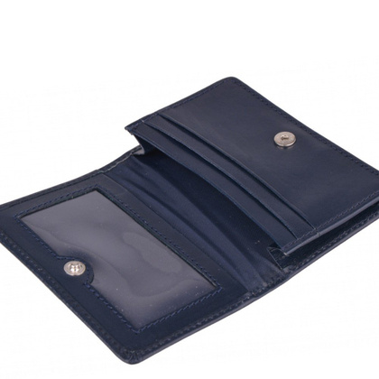 Etui na wizytówki / karty skórzane KEMER W-3 Granatowe - min. zamówienie 20 / 50 / 100 szt.