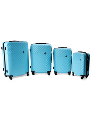 Zestaw 4 walizek PELLUCCI  RGL 741 Lazurowy