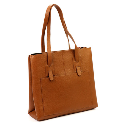 Klasyczna torebka damska, shopperka, skóra naturalna 24-056 