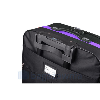 Duża walizka PELLUCCI RGL 652 L Czarna / Fioletowa