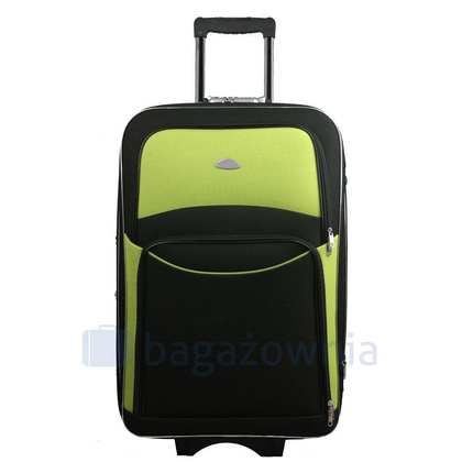 Duża walizka PELLUCCI RGL 773 L Czarno Zielona