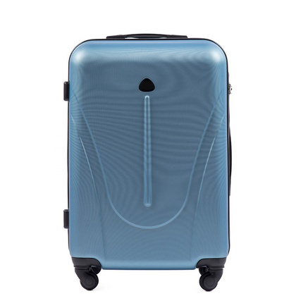 Średnia walizka WINGS 888 M Metaliczny Niebieski