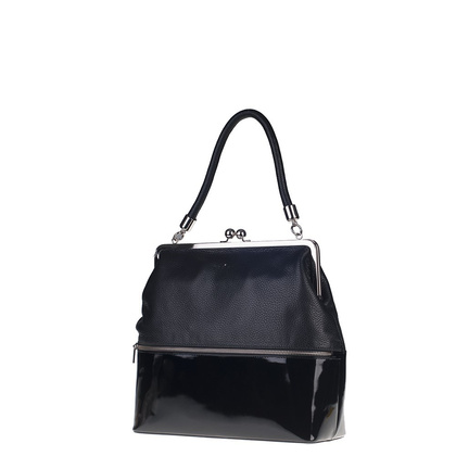 Torebka damska skórzana KEMER R198 Czarna lakierowana - min. zamówienie 20 / 50 / 100 szt.