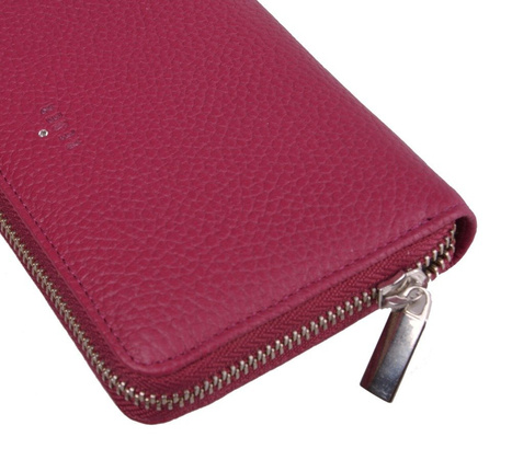 Portfel damski skórzany KEMER D48 Bakłażan - min. zamówienie 20 / 50 / 100 szt.