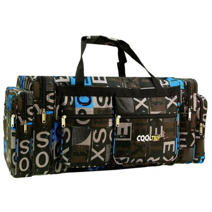 Torba podróżna podręczna PELLUCCI RGL M23A Czarno Szaro Turkusowa