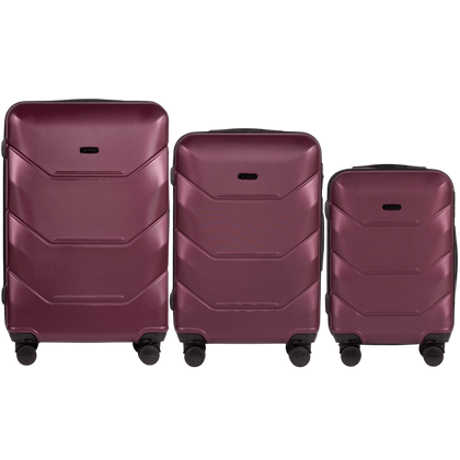 Zestaw 3 walizek WINGS 148 Bordowy