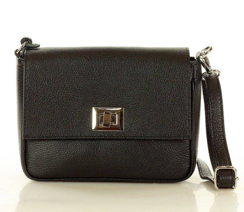 MARCO MAZZINI Torebka skórzana przez ramię crossbody classic flap czarna - min. zamówienie 20 / 50 / 100 szt.