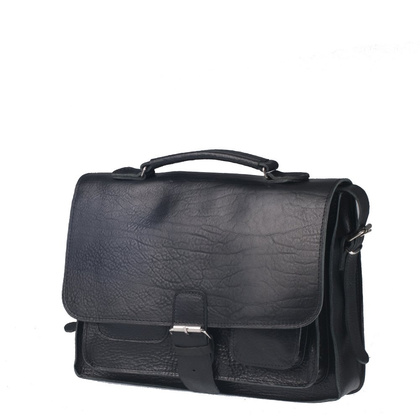 Torba na ramię skórzana KEMER B 890/JUCHT Czarna