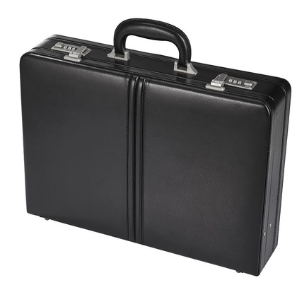 Neseser -Teczka skórzana na dokumenty KEMER Czarny