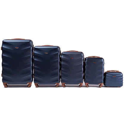 Zestaw 5 walizek WINGS 402 Granatowe