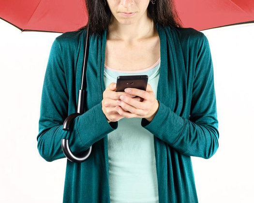 Parasol KEMER REVERS Czarno Czerwony