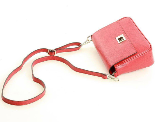 MARCO MAZZINI Torebka skórzana przez ramię crossbody classic flap czerwony - min. zamówienie 20 / 50 / 100 szt.