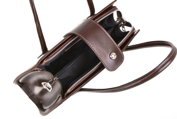 Torebka damska skórzana KEMER 980 Brązowa - min. zamówienie 20 / 50 / 100 szt.