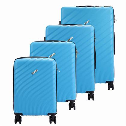 Zestaw z czterech walizek W6007 S18/20/24/28 pomarańczowy KEMER