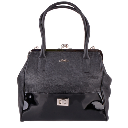 Torebka damska skórzana KEMER R 176 Czarna