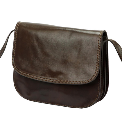 Torebka-listonoszka, skóra naturalna 