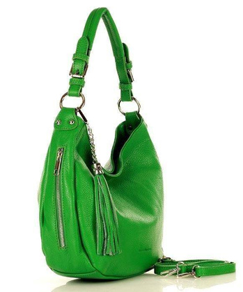 MARCO MAZZINI Miejska torebka skórzana sacco zielony prato - min. zamówienie 20 / 50 / 100 szt.